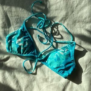 NEW Volcom High Tide Tie Dye Wrap Bikini Top